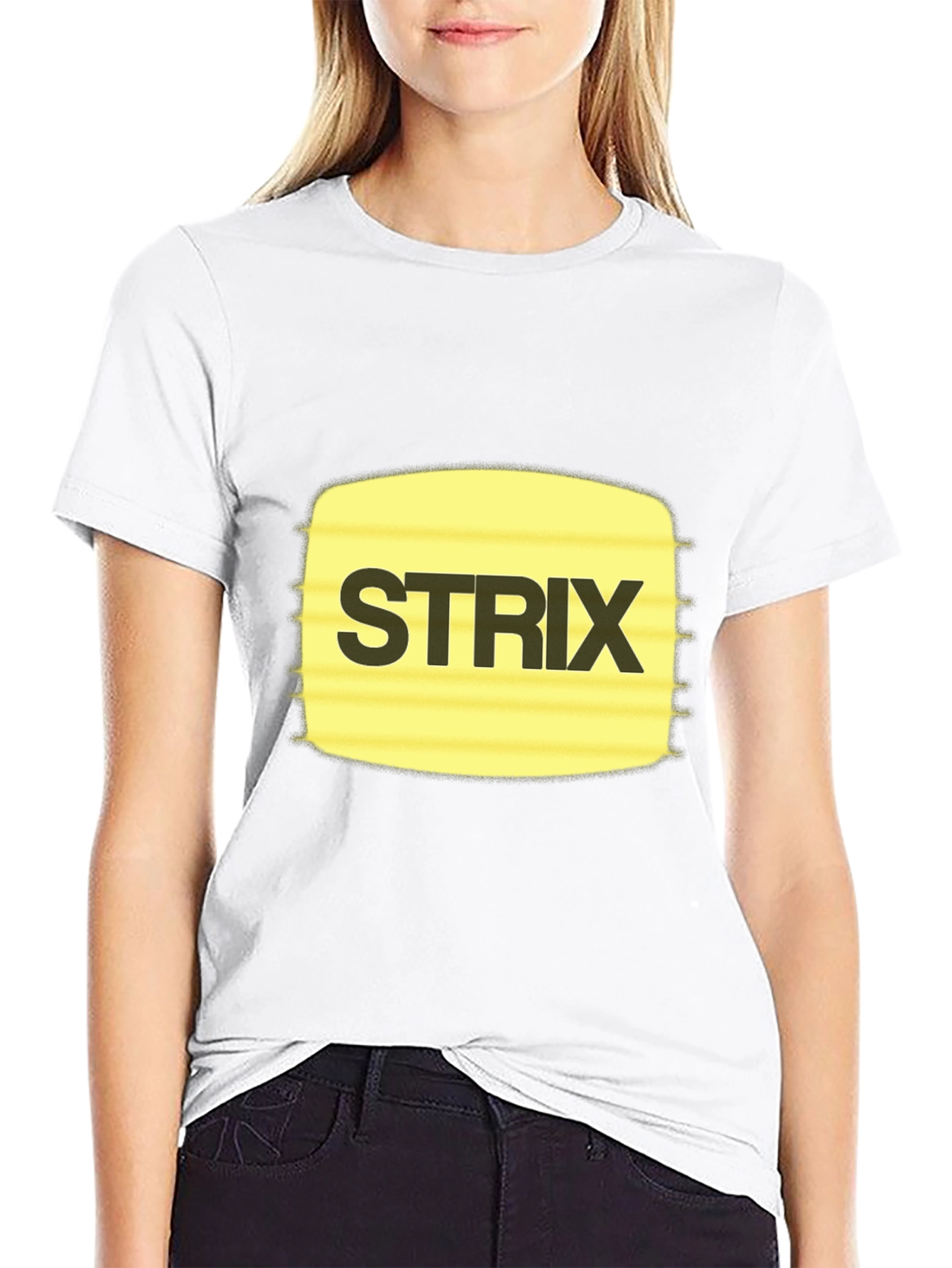 Strix Graphic Tee - Black Cotton Casual T-Shirt