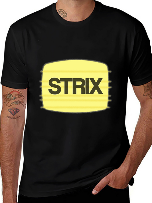 Strix Graphic Tee - Black Cotton Casual T-Shirt