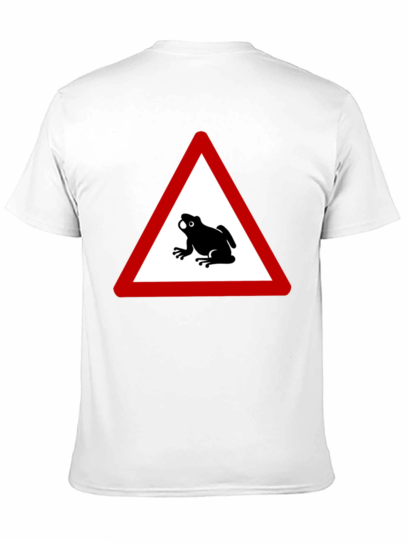 Frog Warning Sign Black T-Shirt