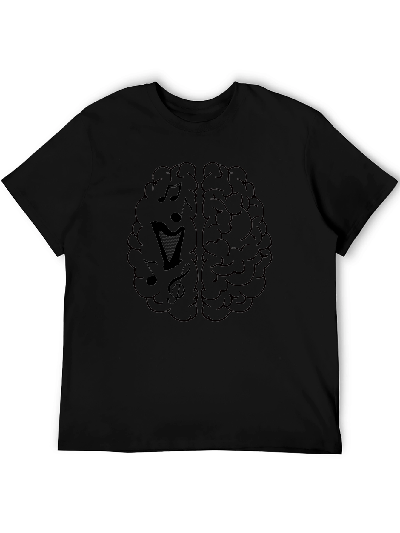 Music Brain Tee - Creative Mens Graphic T-Shirt