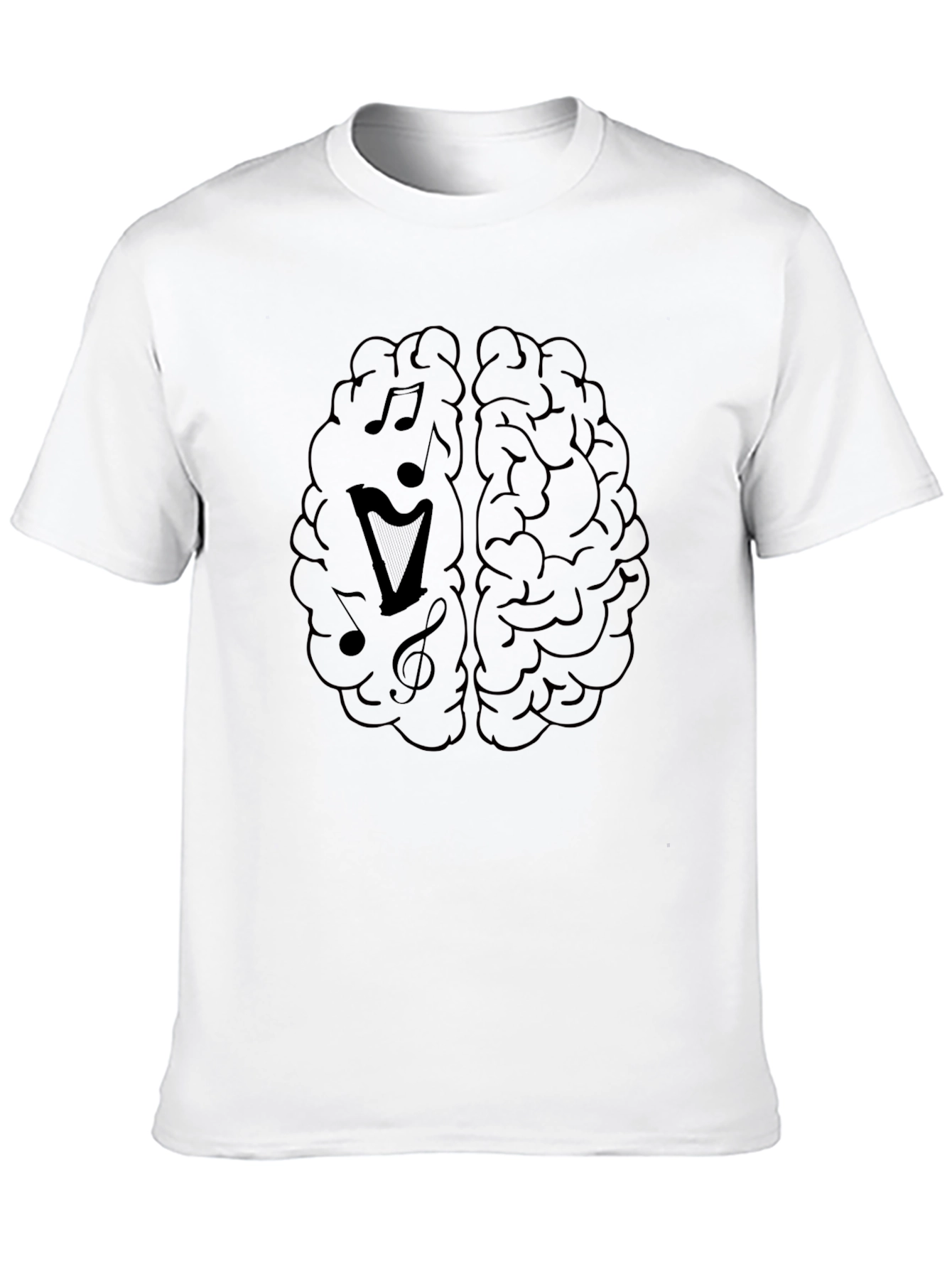 Music Brain Tee - Creative Mens Graphic T-Shirt