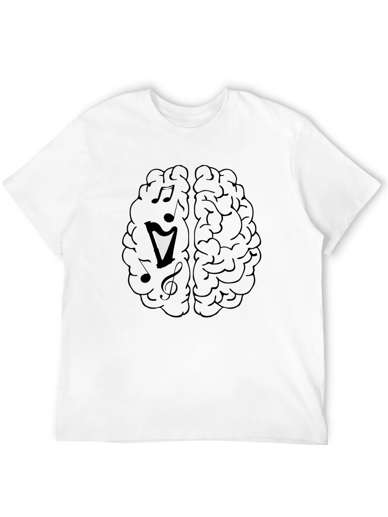 Music Brain Tee - Creative Mens Graphic T-Shirt