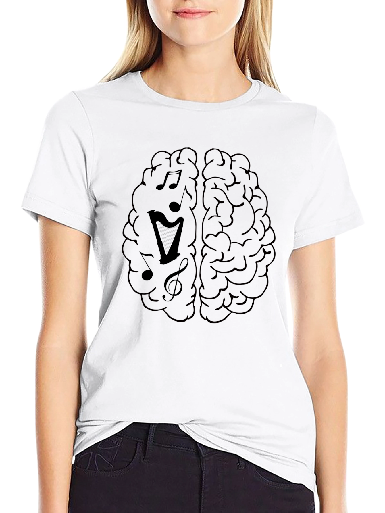 Music Brain Tee - Creative Mens Graphic T-Shirt