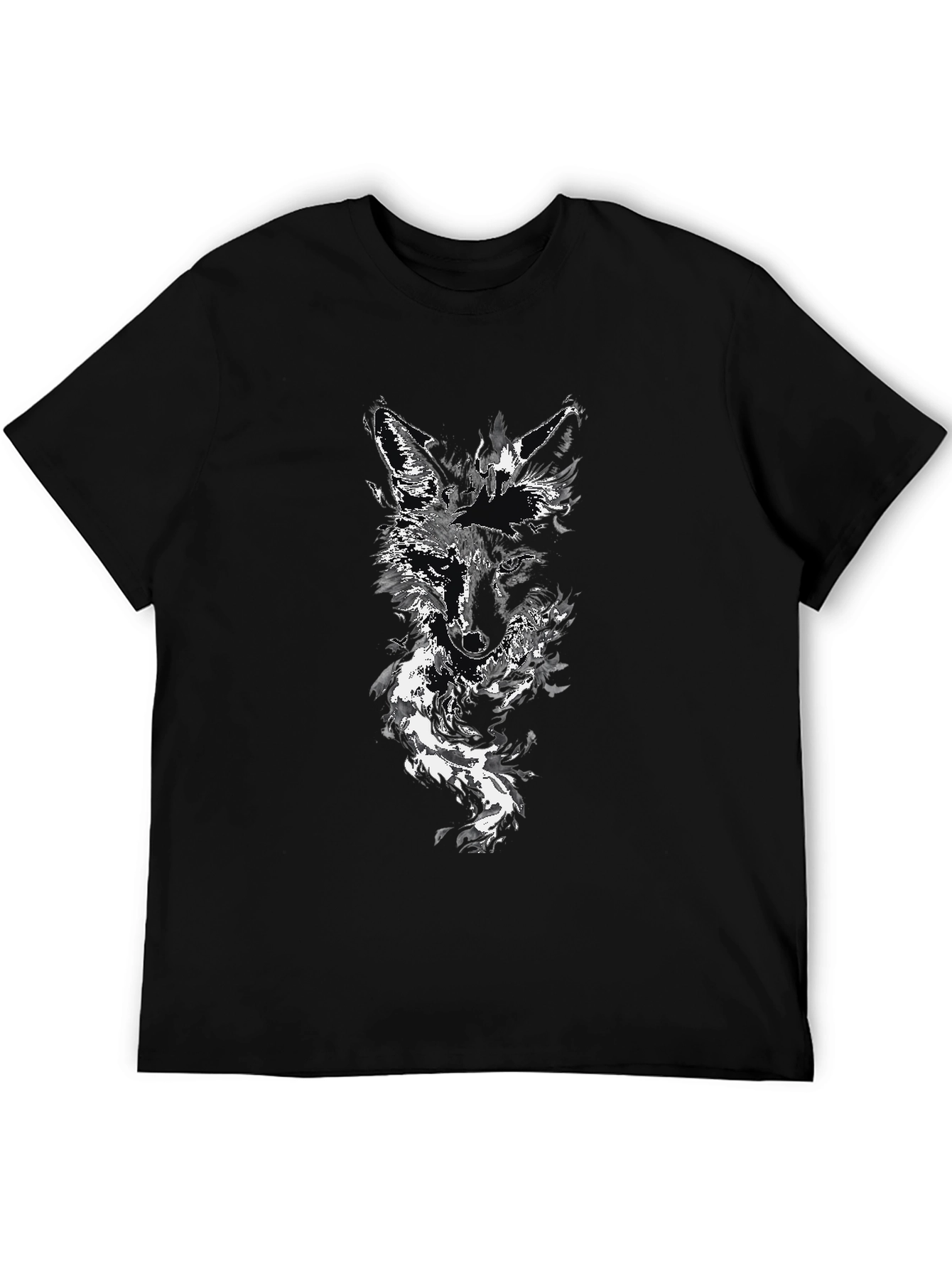 Black Wolf Graphic Tee - Stylish Mens Fashion