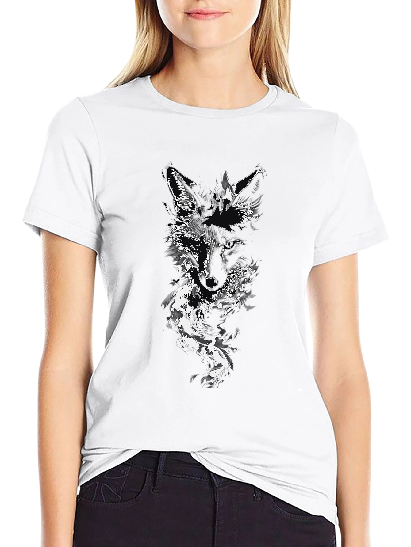Black Wolf Graphic Tee - Stylish Mens Fashion