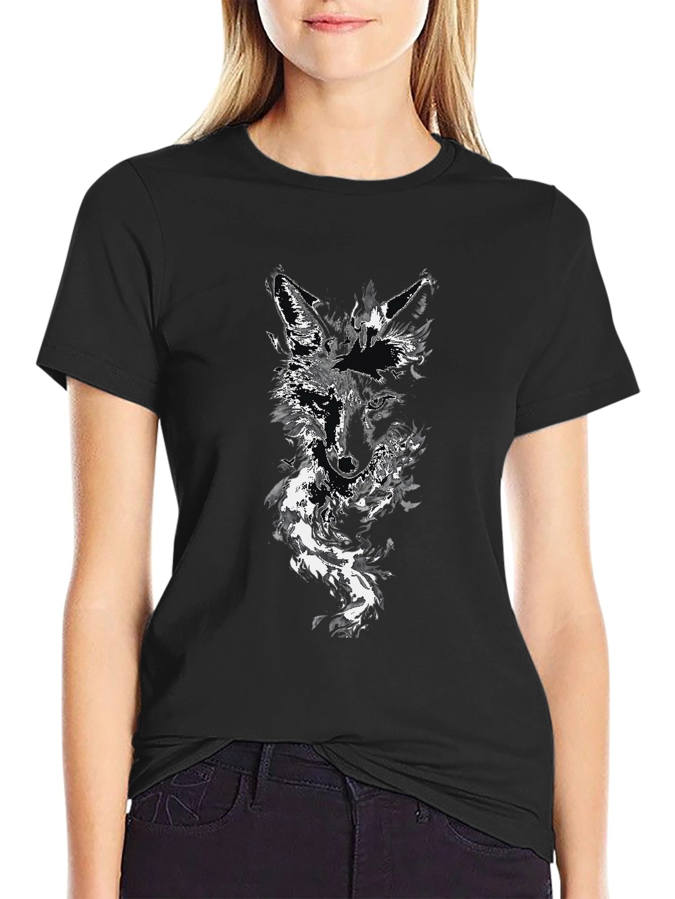Black Wolf Graphic Tee - Stylish Mens Fashion