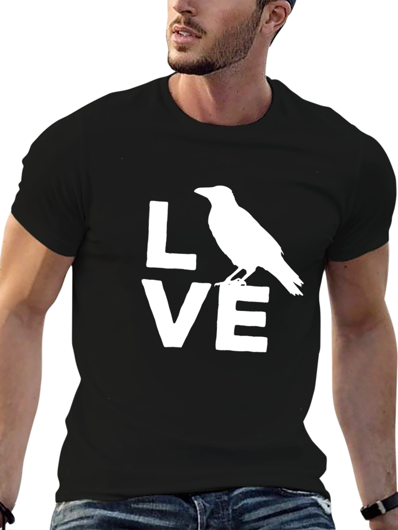Raven Love Graphic T-Shirt - Unisex Crow Tee