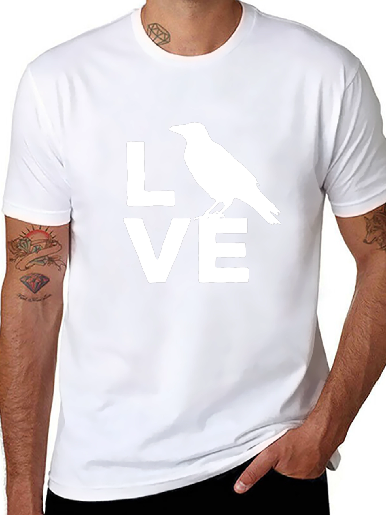 Raven Love Graphic T-Shirt - Unisex Crow Tee