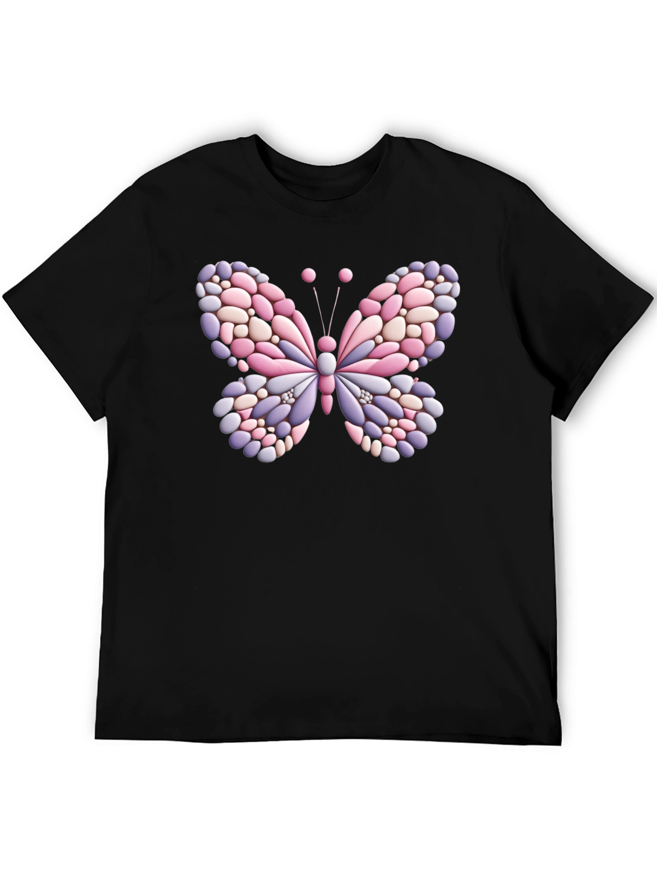 Butterfly Stone Graphic Black T-Shirt