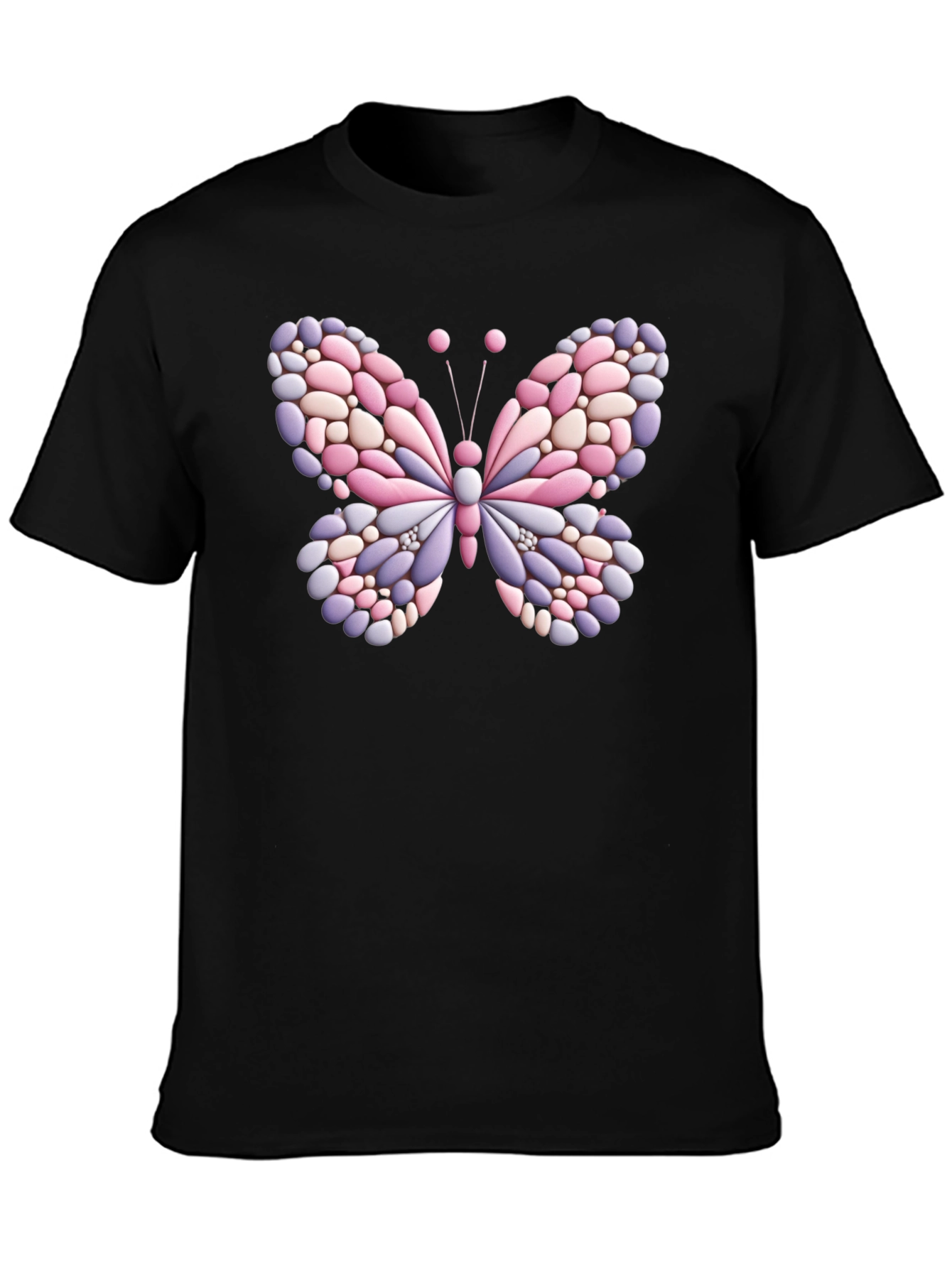 Butterfly Stone Graphic Black T-Shirt