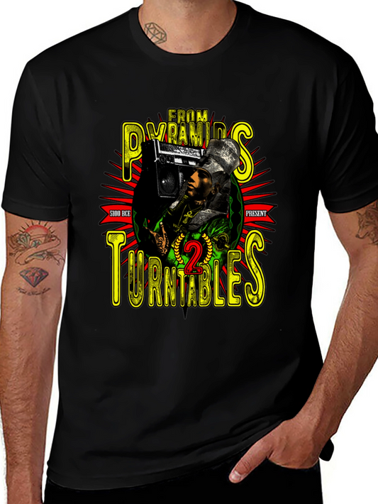 Pyramids to Turntables Graphic T-Shirt