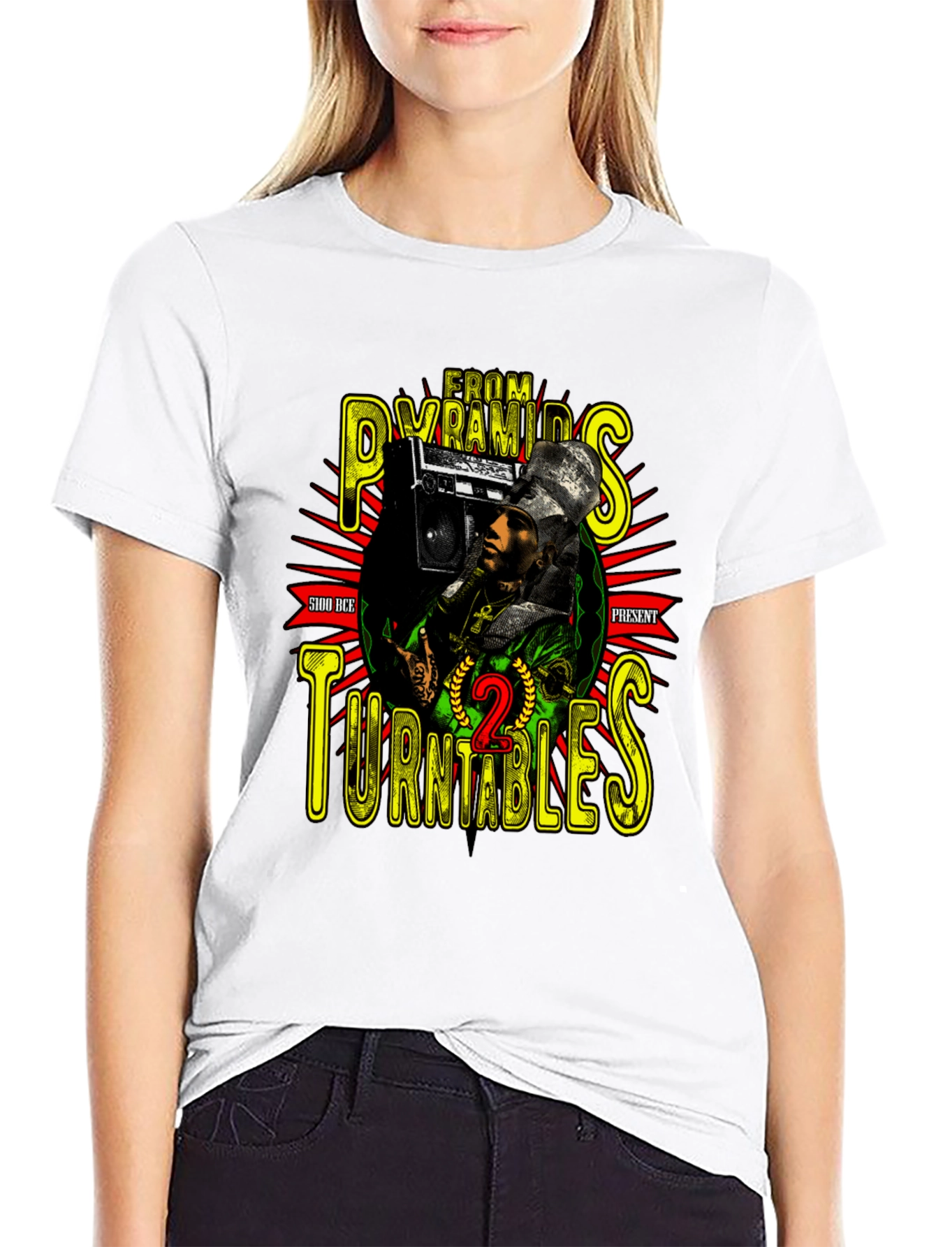 Pyramids to Turntables Graphic T-Shirt