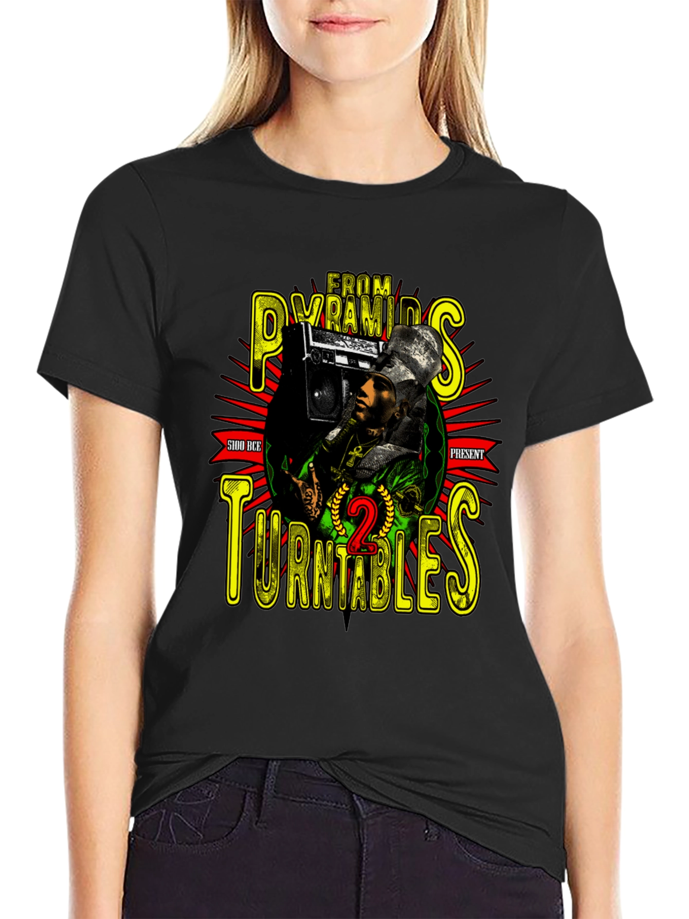 Pyramids to Turntables Graphic T-Shirt