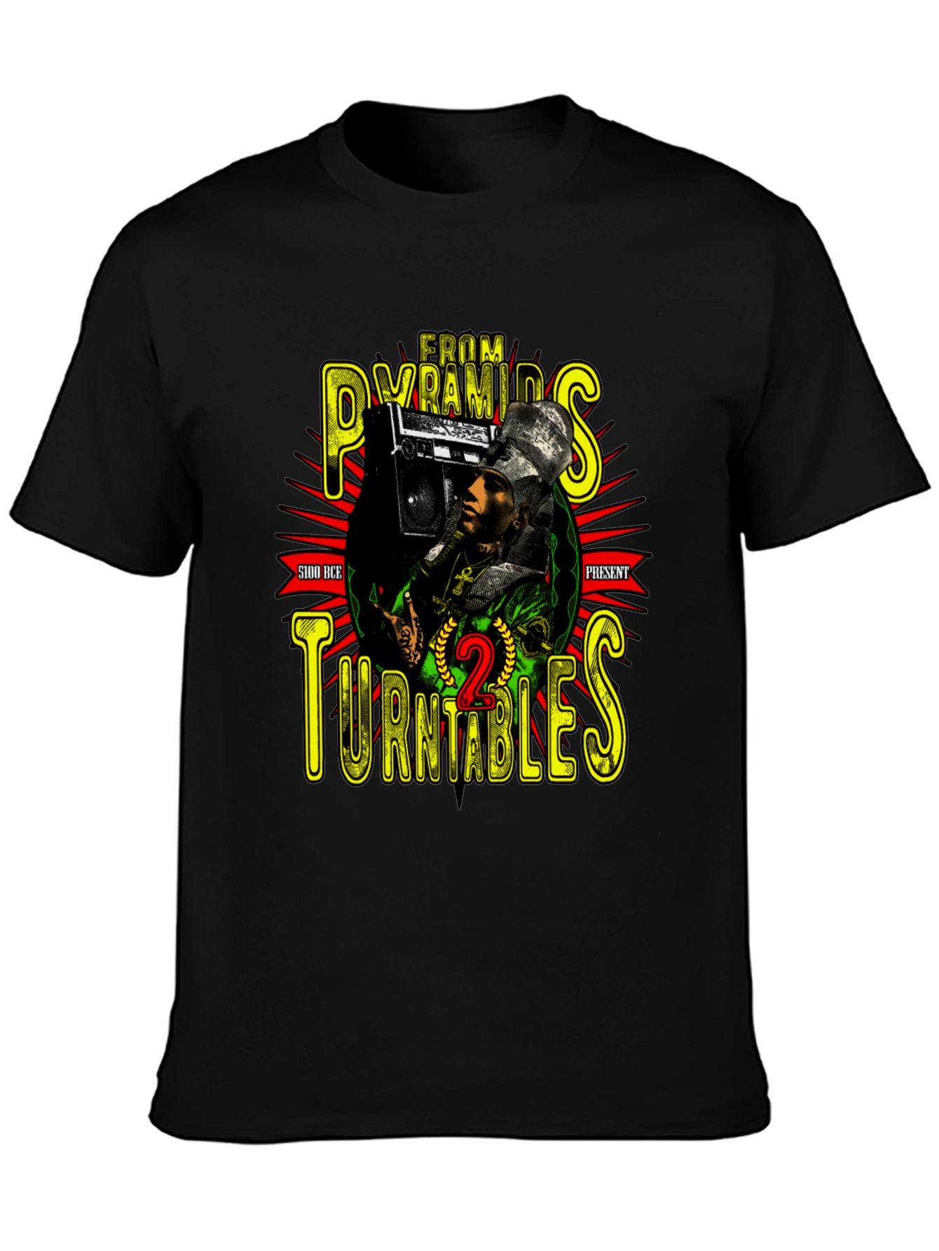 Pyramids to Turntables Graphic T-Shirt