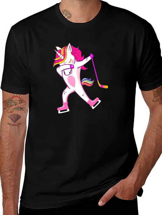 Unicorn Hockey Player T-Shirt - Fun Design!