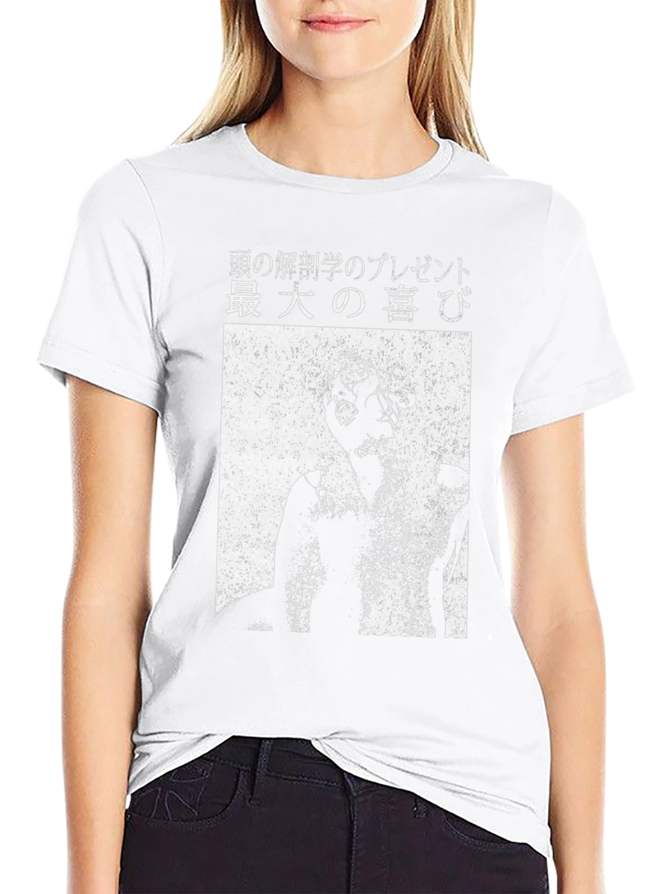 Japanese Text Graphic Black T-Shirt