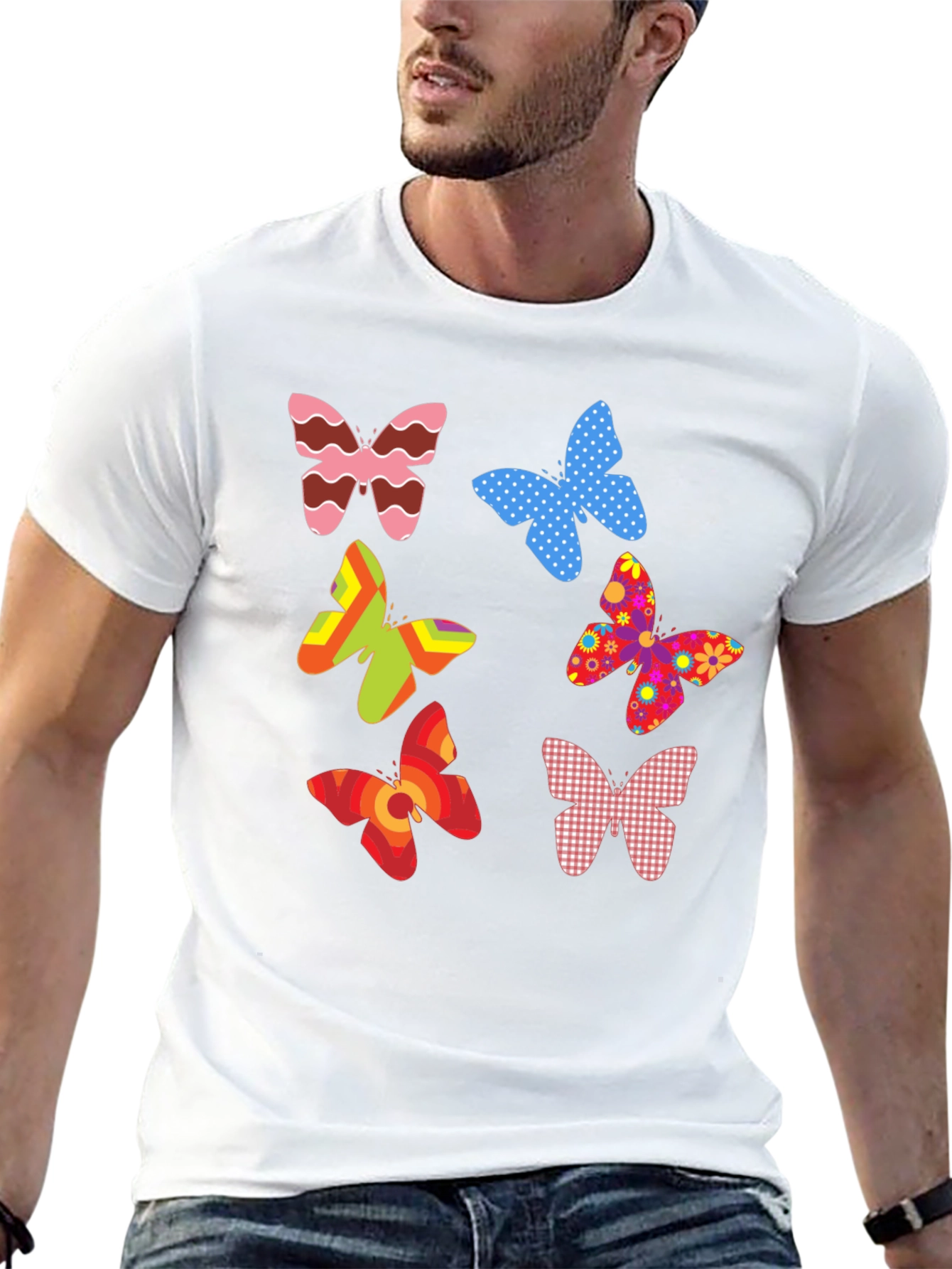 Butterfly Pattern T-Shirt