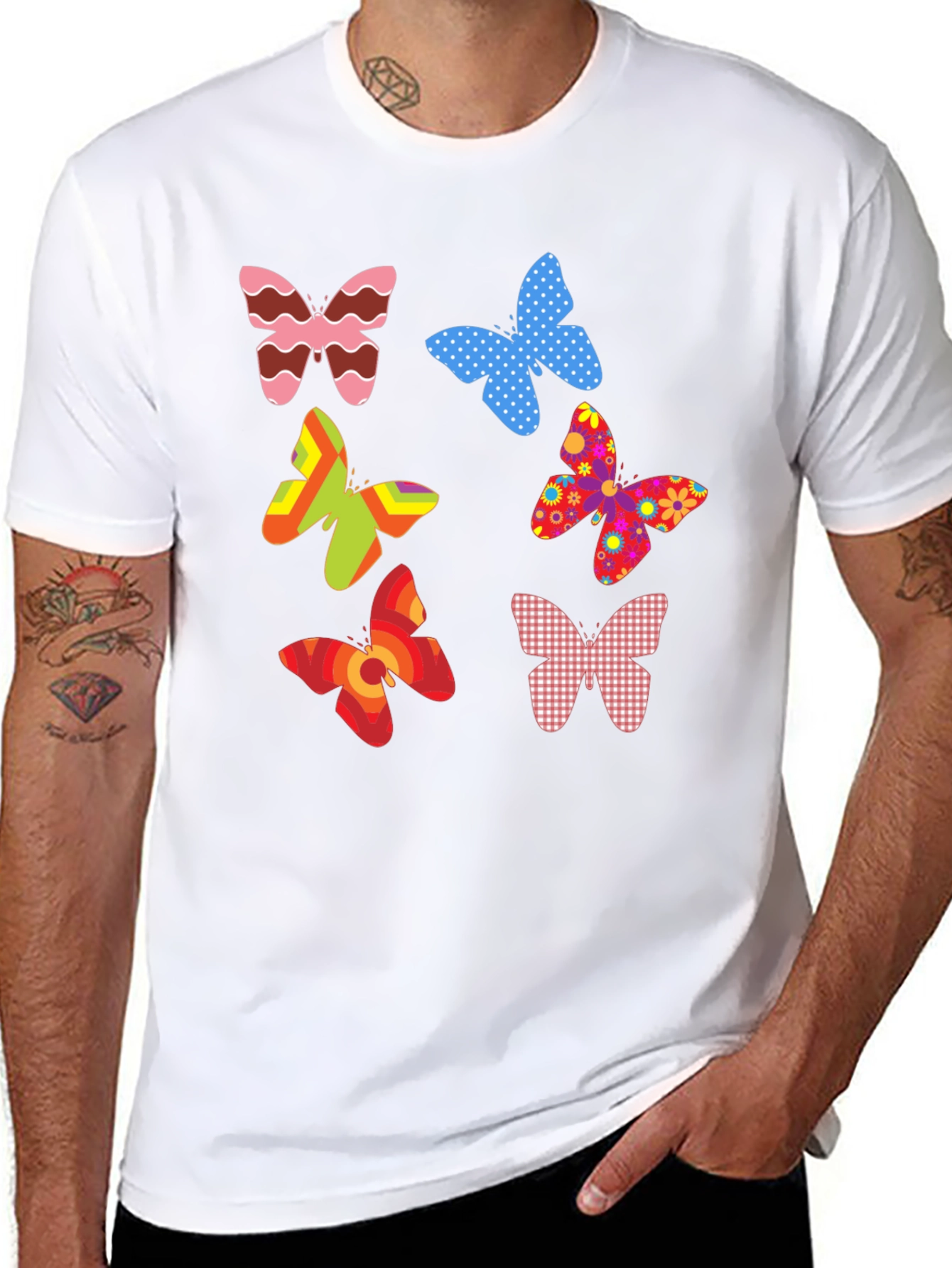 Butterfly Pattern T-Shirt
