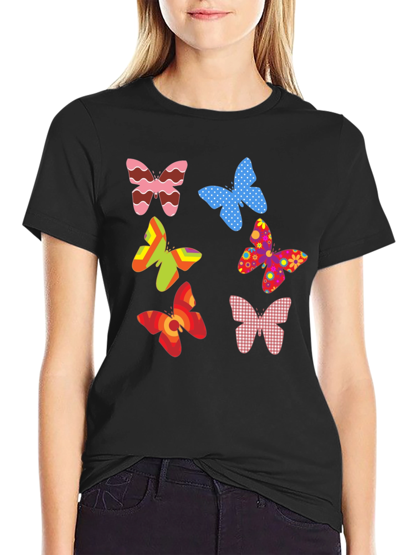 Butterfly Pattern T-Shirt