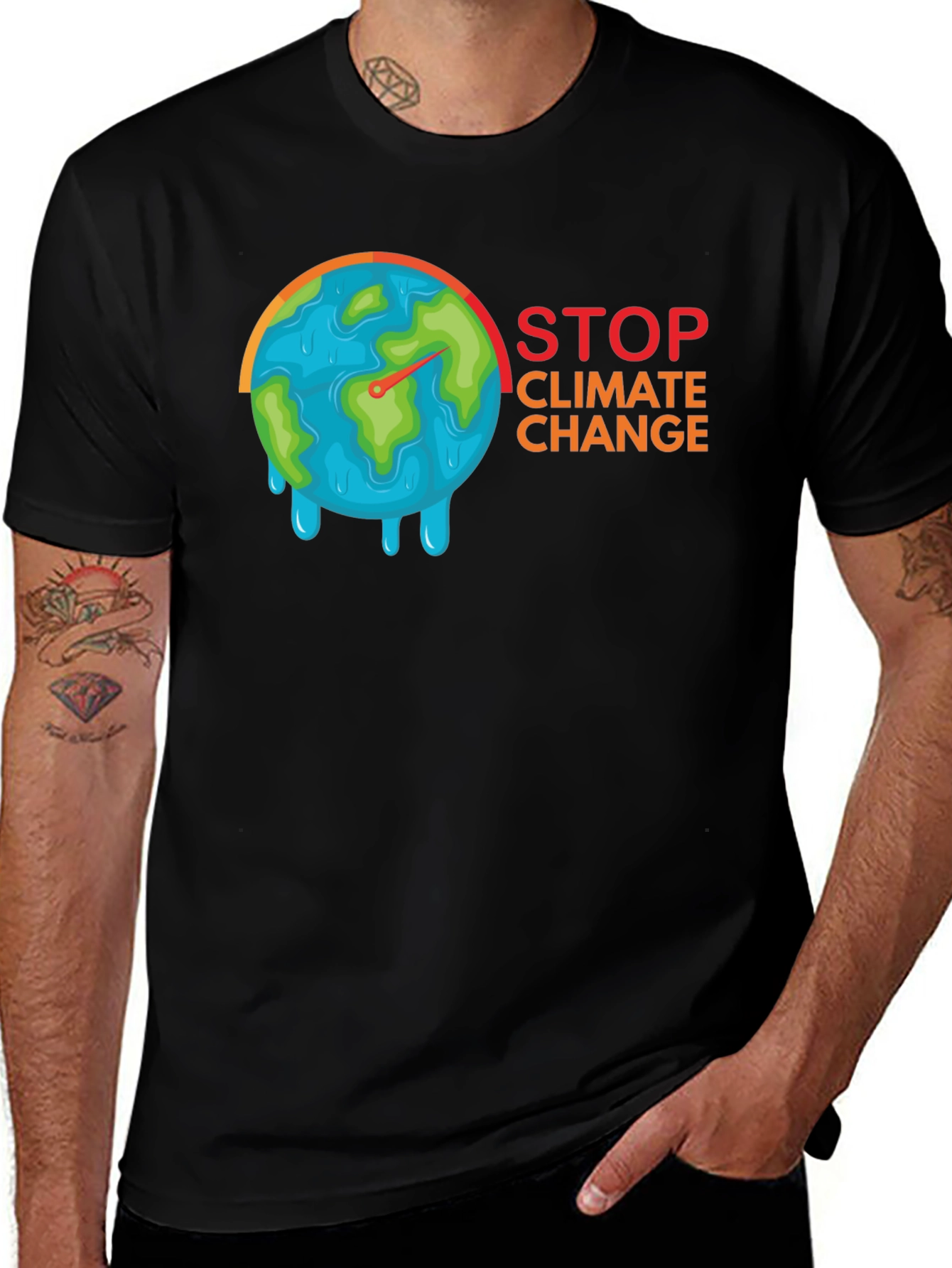 Stop Climate Change T-Shirt - Earth Melting