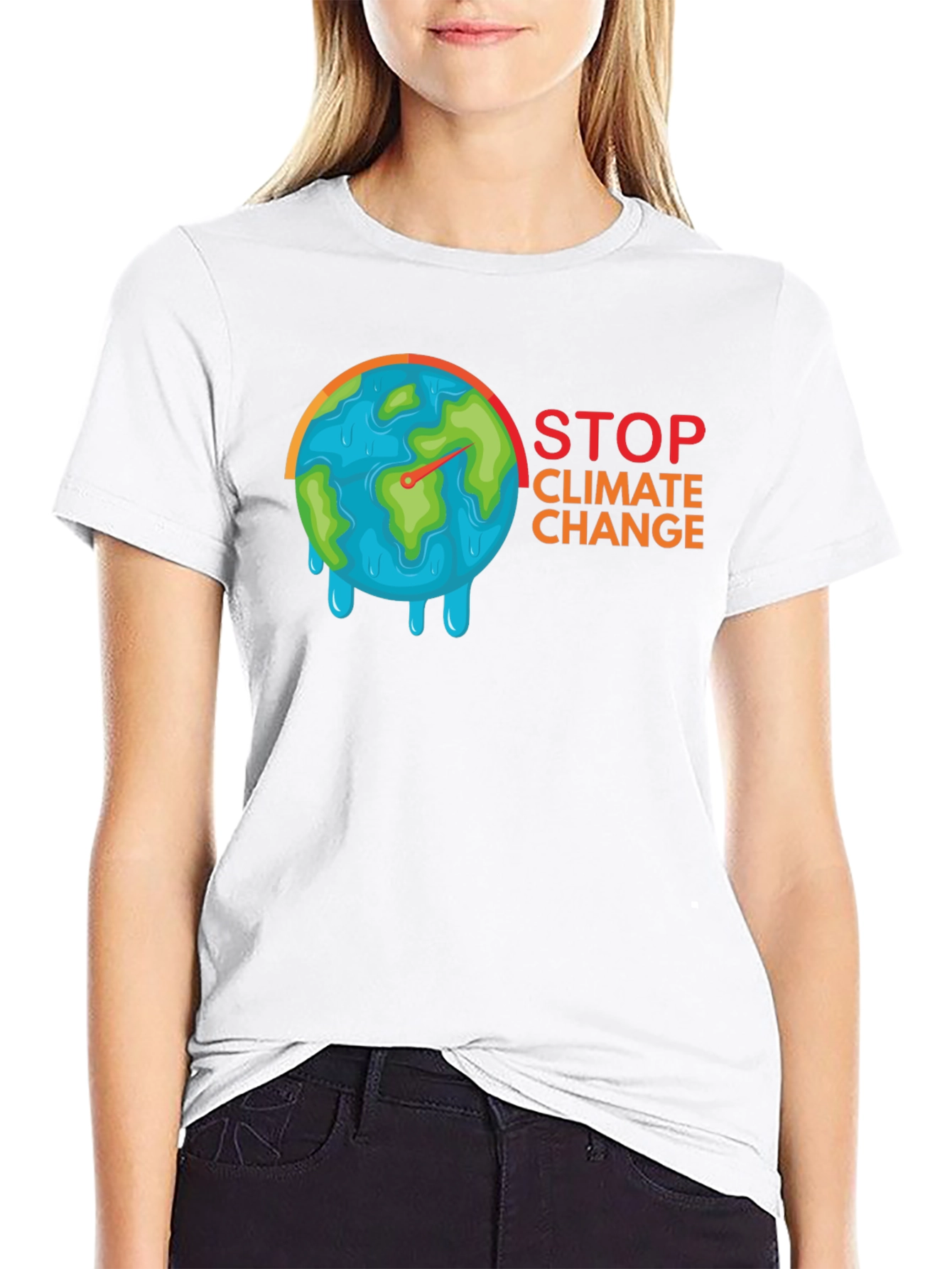 Stop Climate Change T-Shirt - Earth Melting