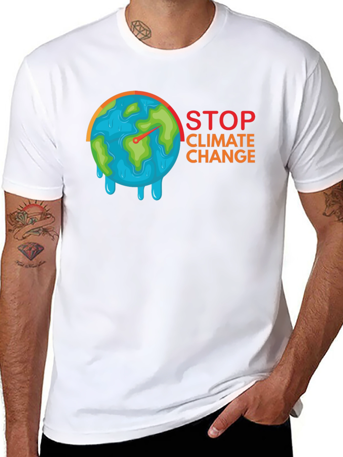 Stop Climate Change T-Shirt - Earth Melting