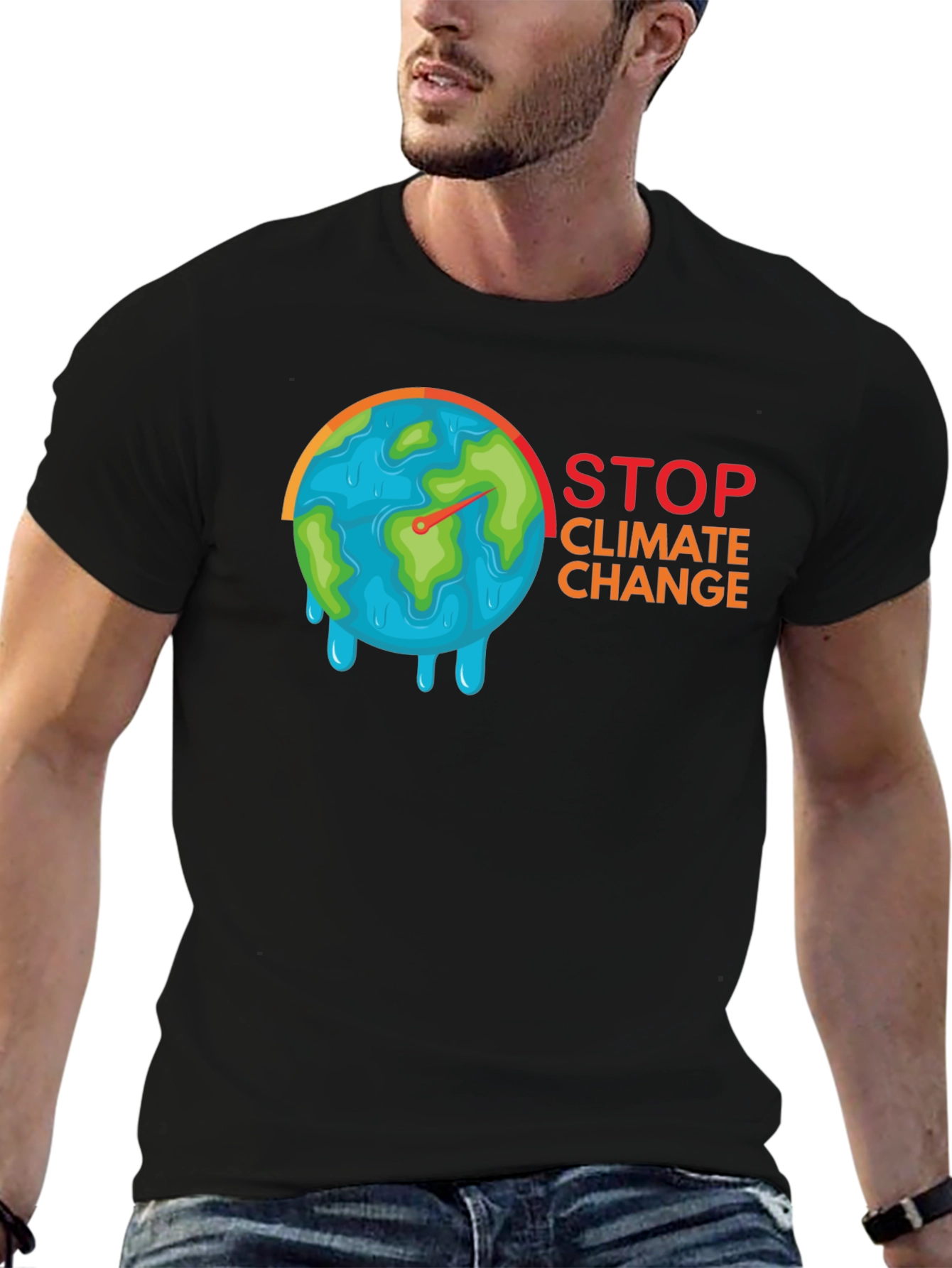 Stop Climate Change T-Shirt - Earth Melting