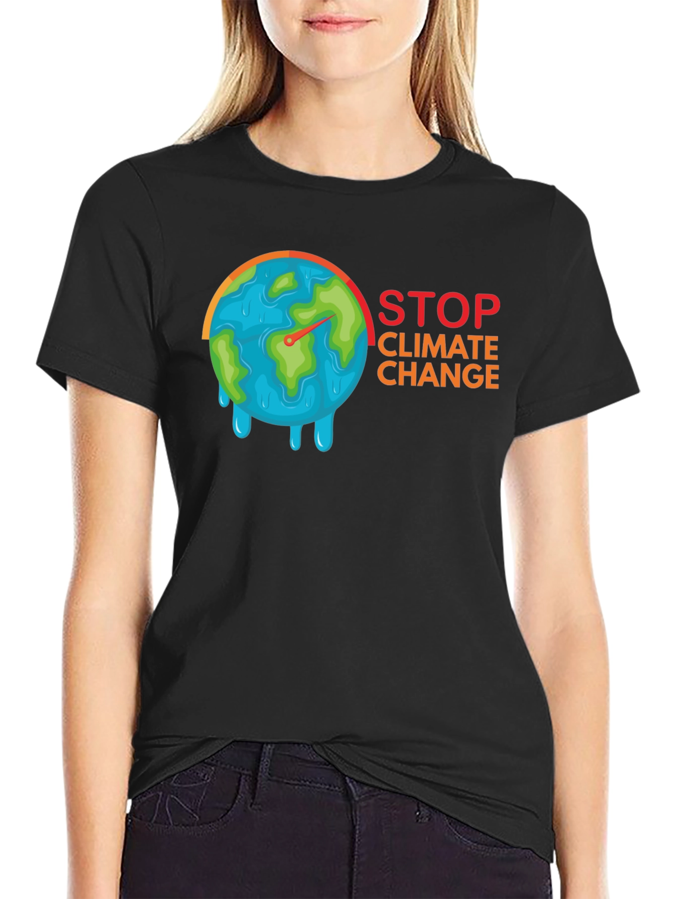 Stop Climate Change T-Shirt - Earth Melting
