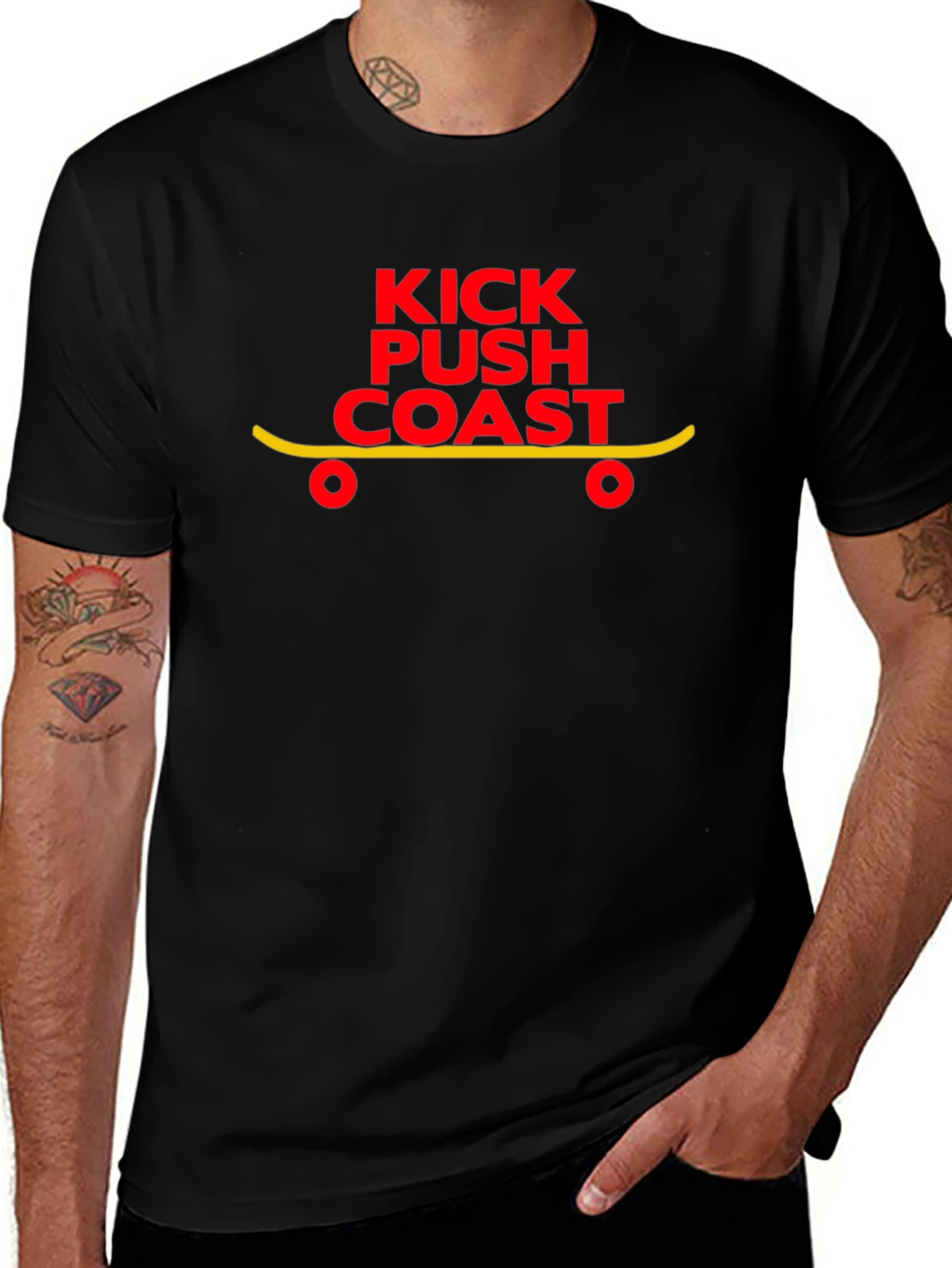 Kick Push Coast Graphic Tee - Black