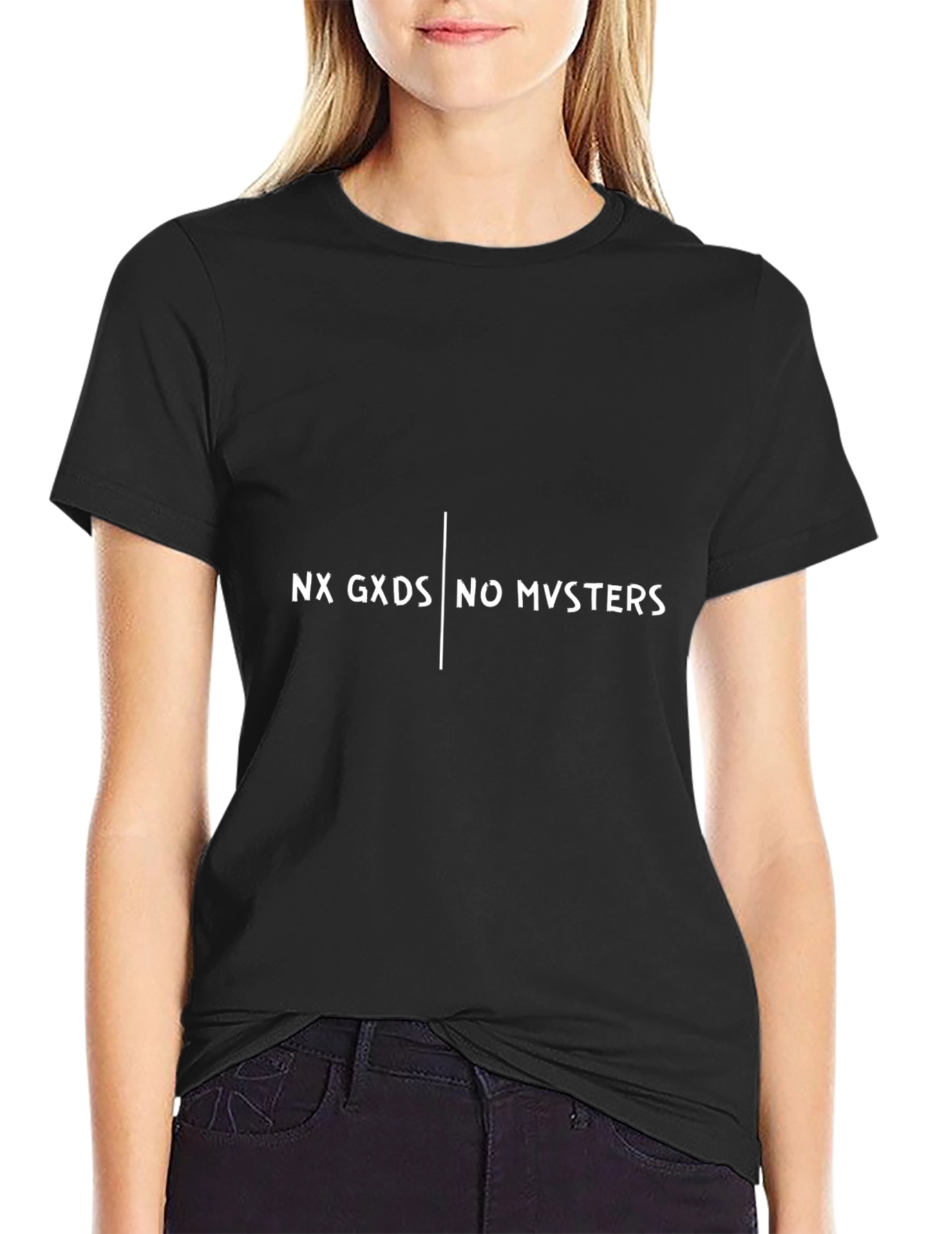NX GXDS NO MVSTERS Black Graphic Tee