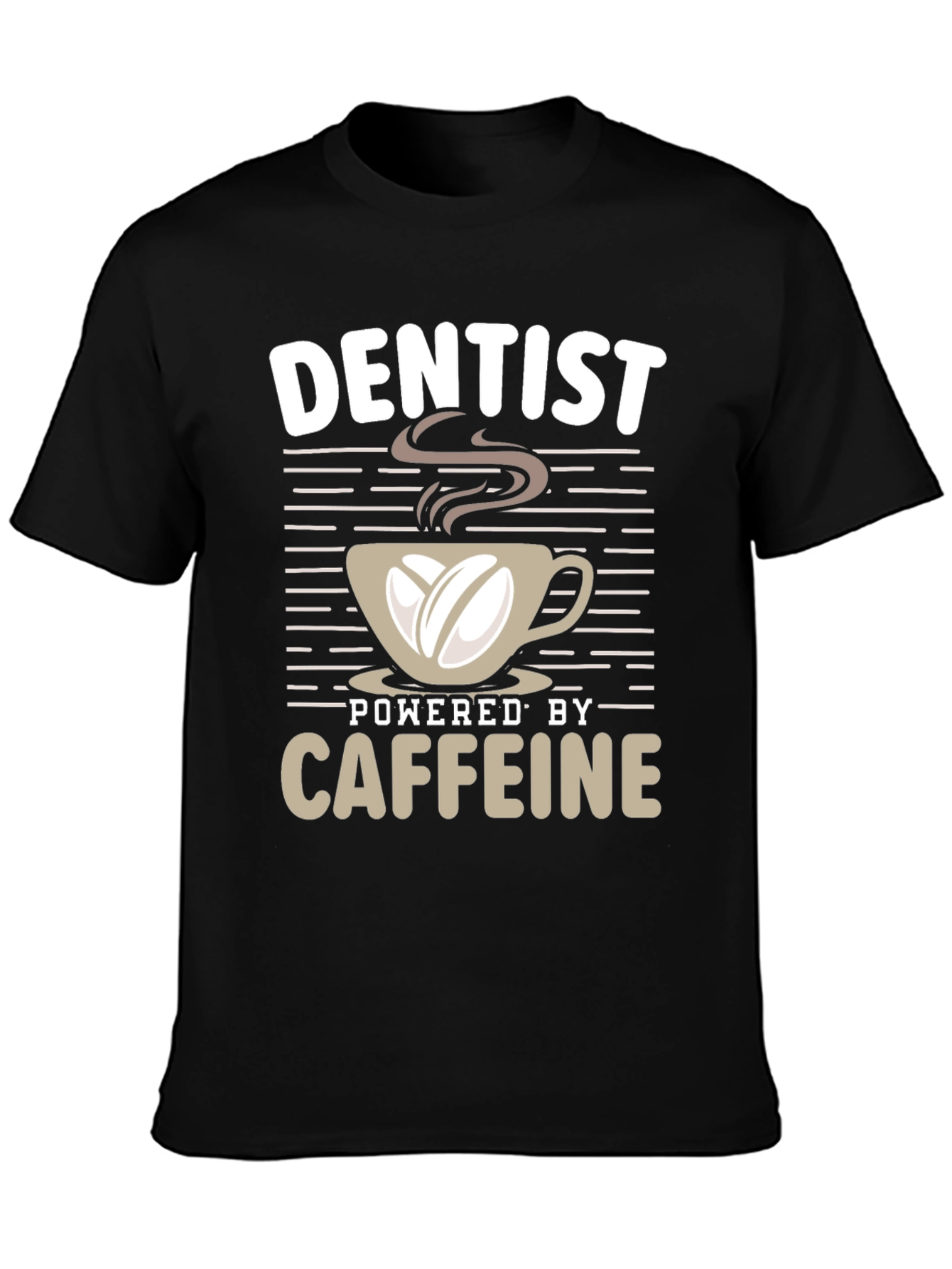 Dentist Powered by Coffee Graphic T-Shirt