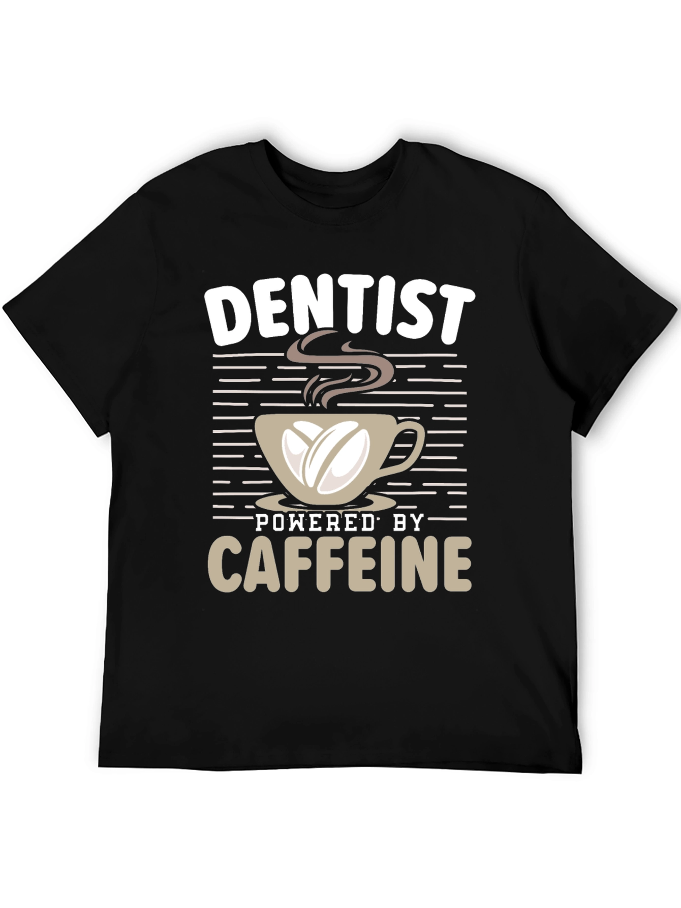 Dentist Powered by Coffee Graphic T-Shirt