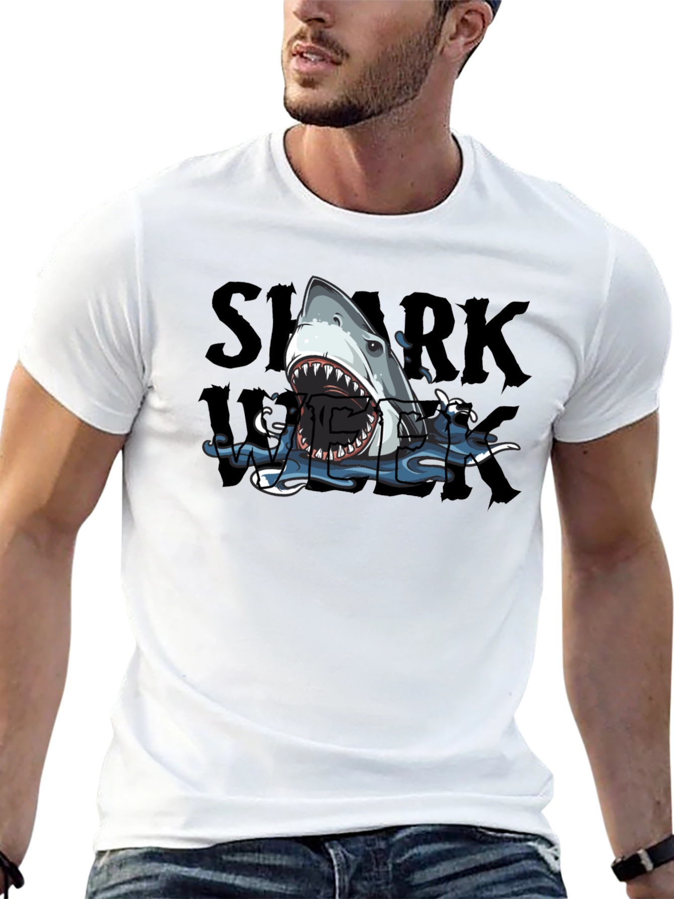 Shark Week Graphic Print Tee