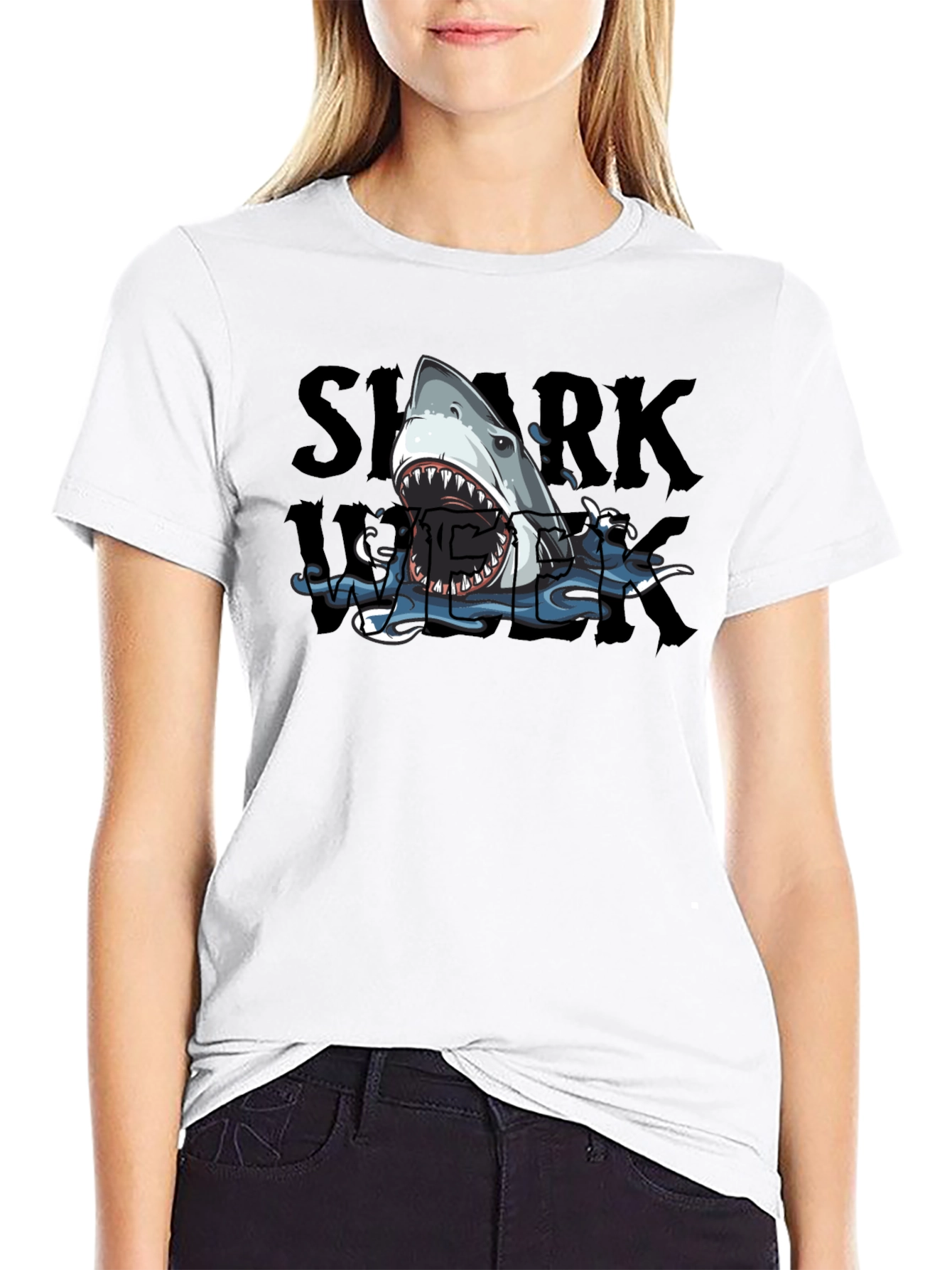 Shark Week Graphic Print Tee