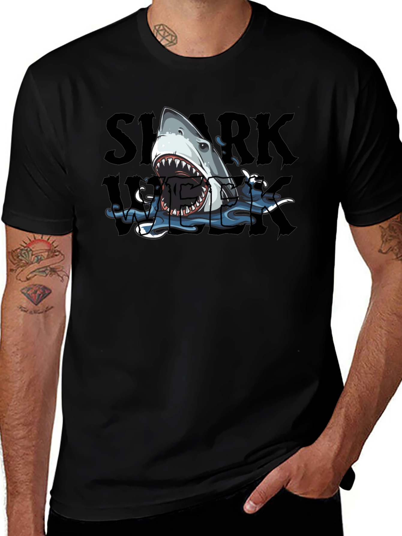 Shark Week Graphic Print Tee