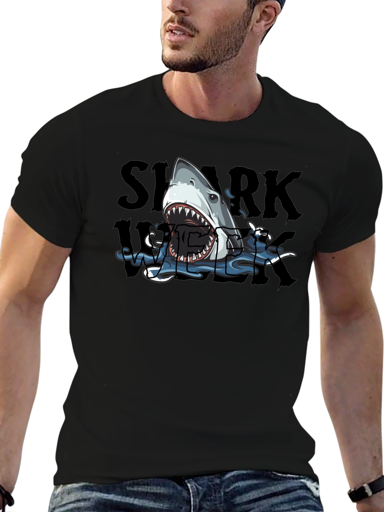 Shark Week Graphic Print Tee