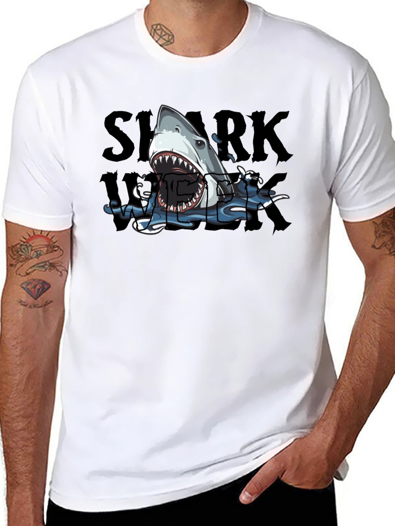 Shark Week Graphic Print Tee