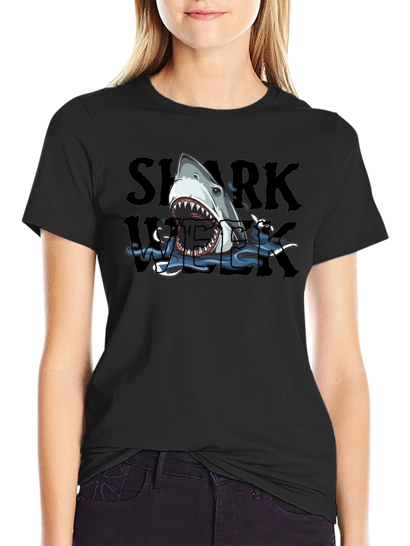 Shark Week Graphic Print Tee