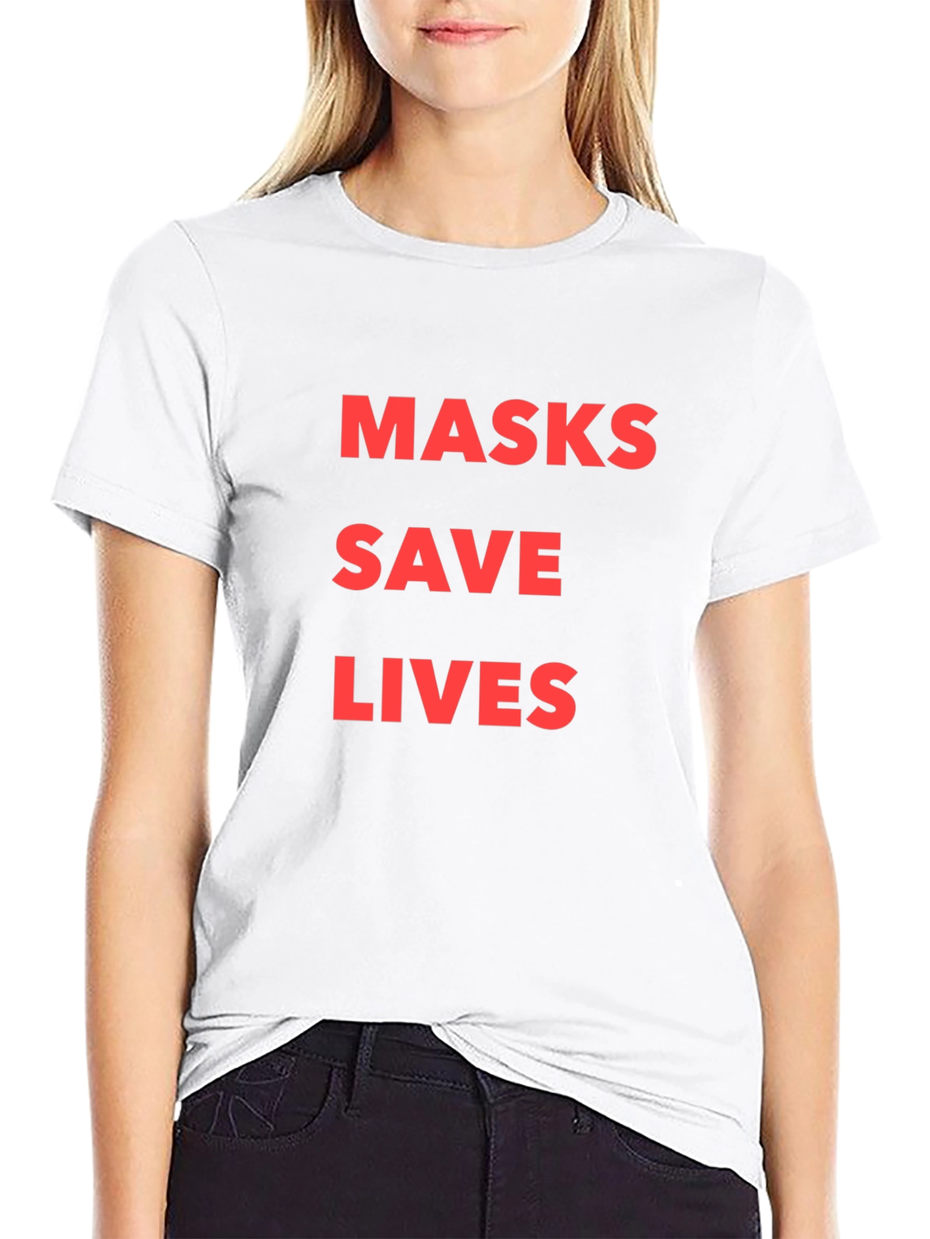 Masks Save Lives Black T-Shirt