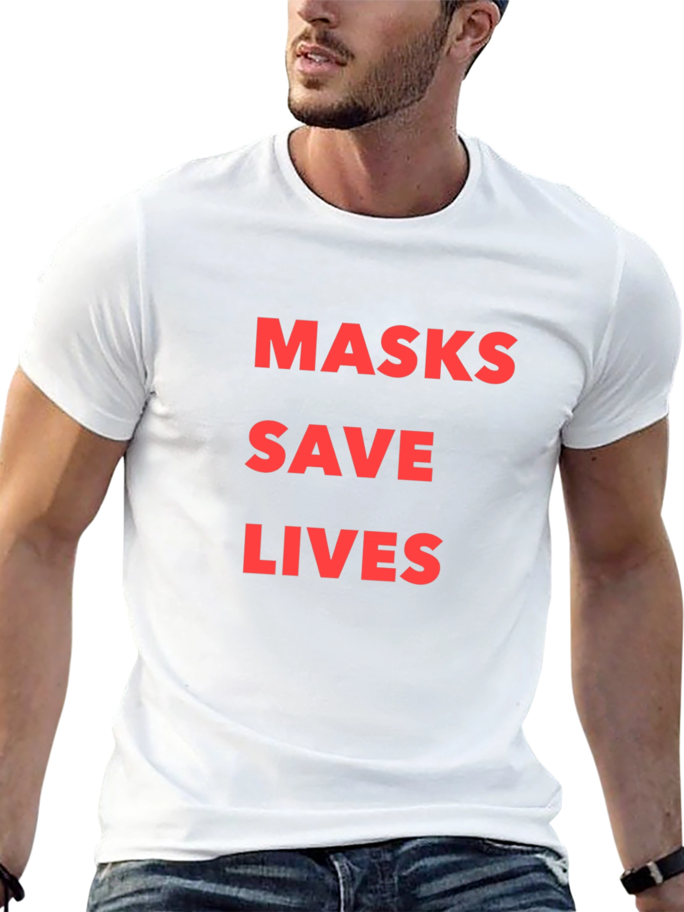 Masks Save Lives Black T-Shirt