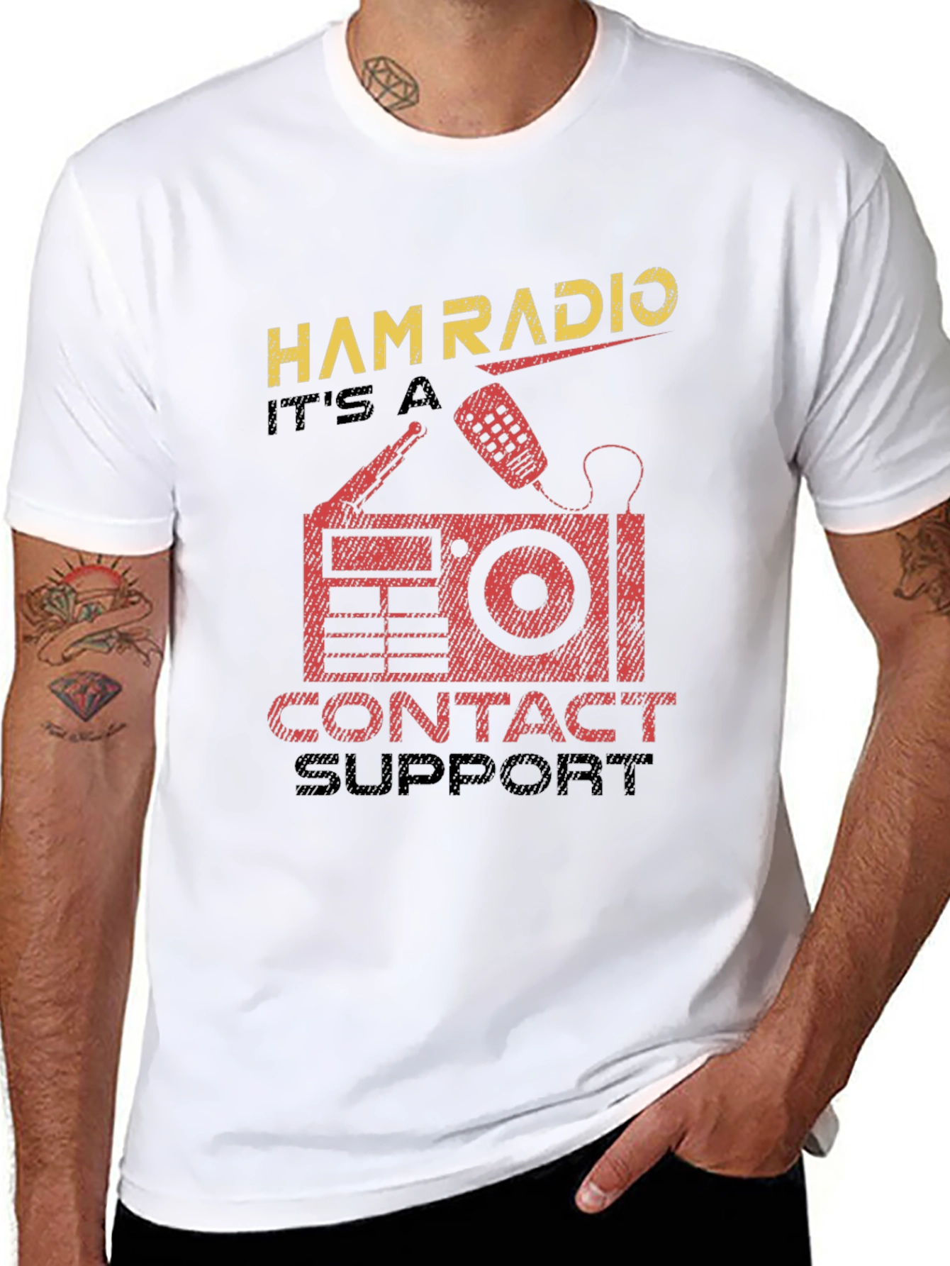 Ham Radio Contact Support Graphic Tee