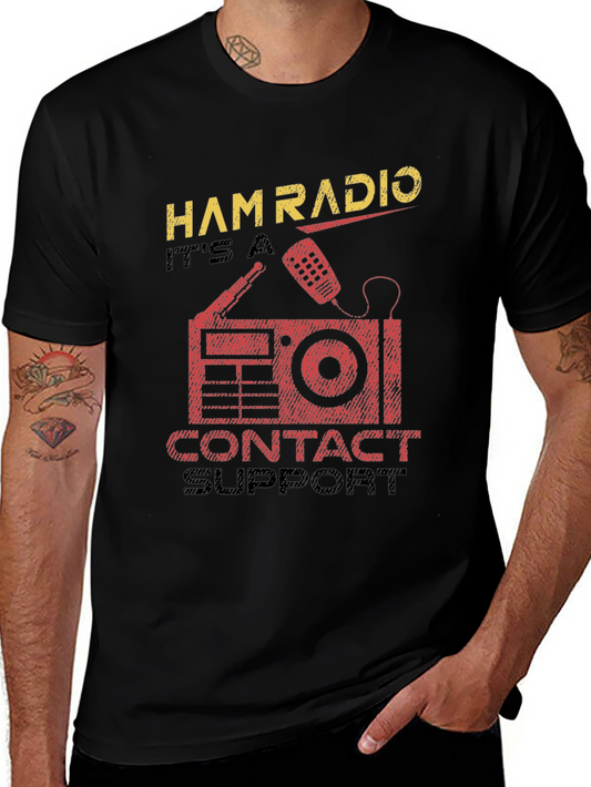 Ham Radio Contact Support Graphic Tee