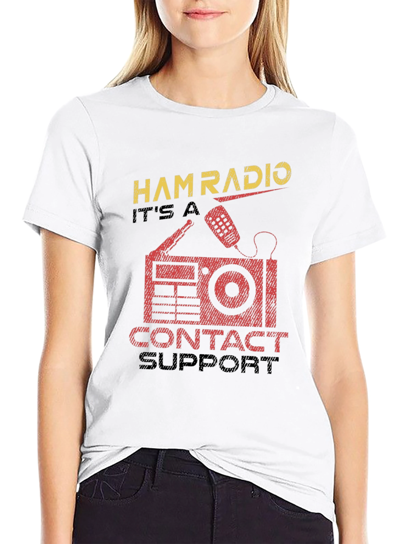 Ham Radio Contact Support Graphic Tee