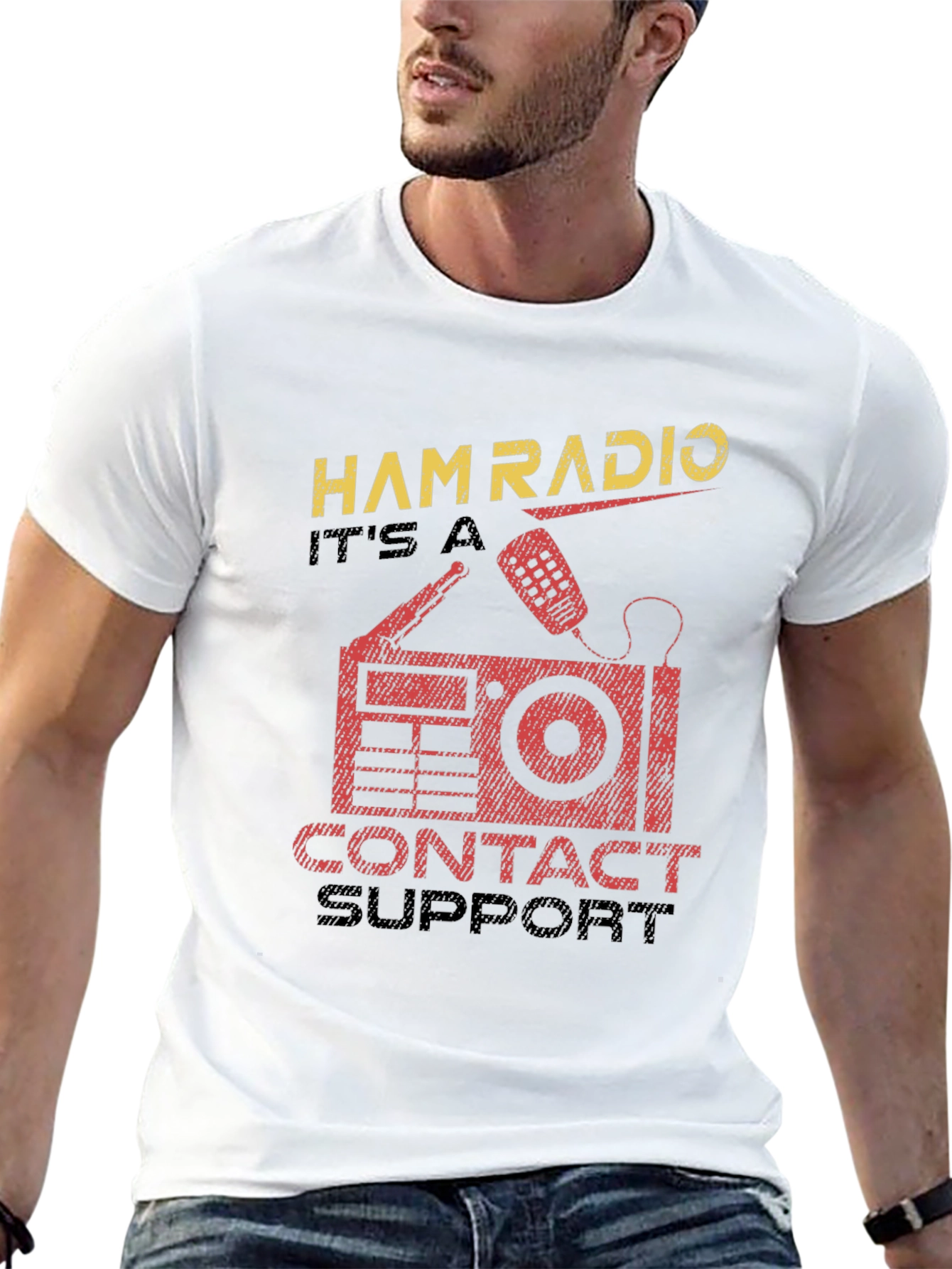 Ham Radio Contact Support Graphic Tee