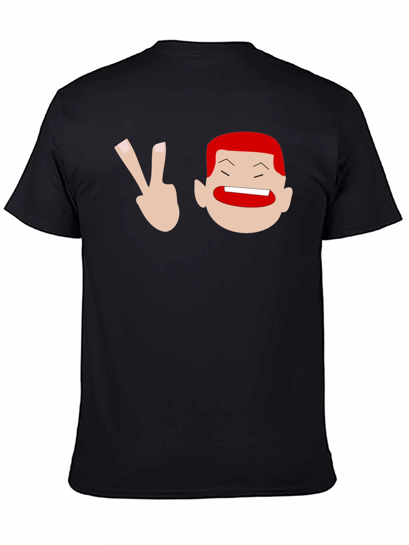 Funny Cartoon Graphic Black T-Shirt