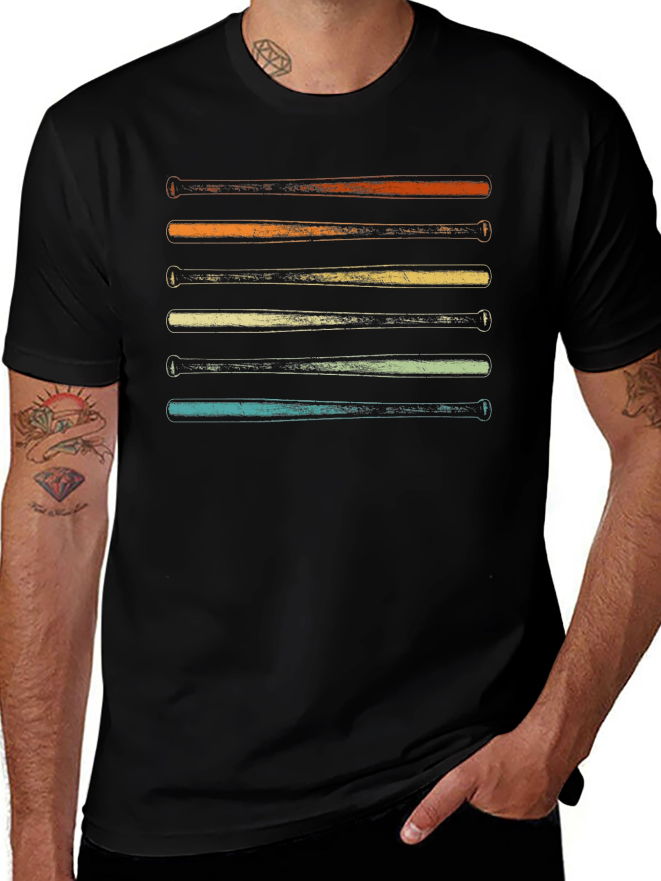 Retro Baseball Bats T-Shirt