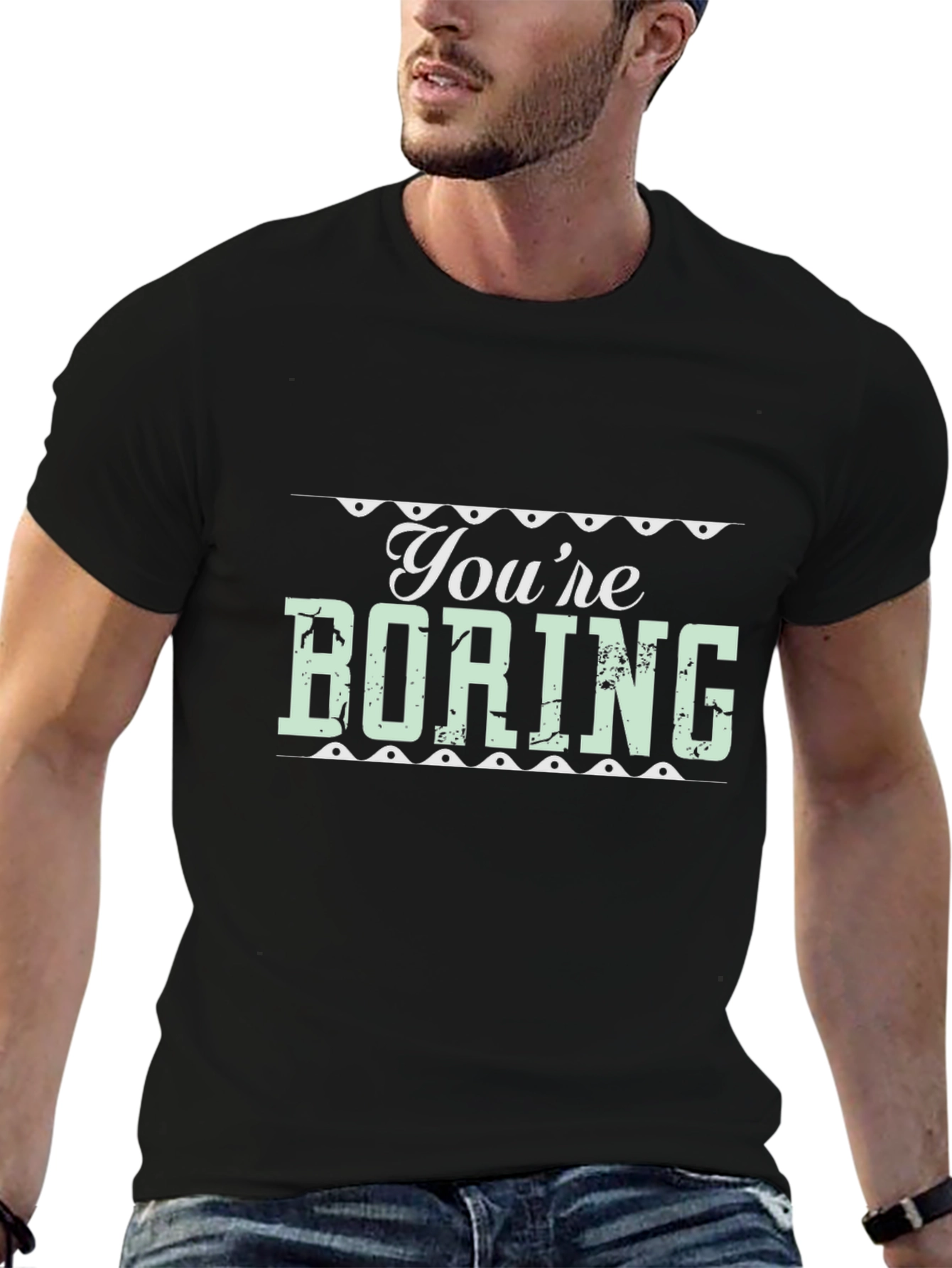 Youre Boring Graphic Tee - Black T-Shirt