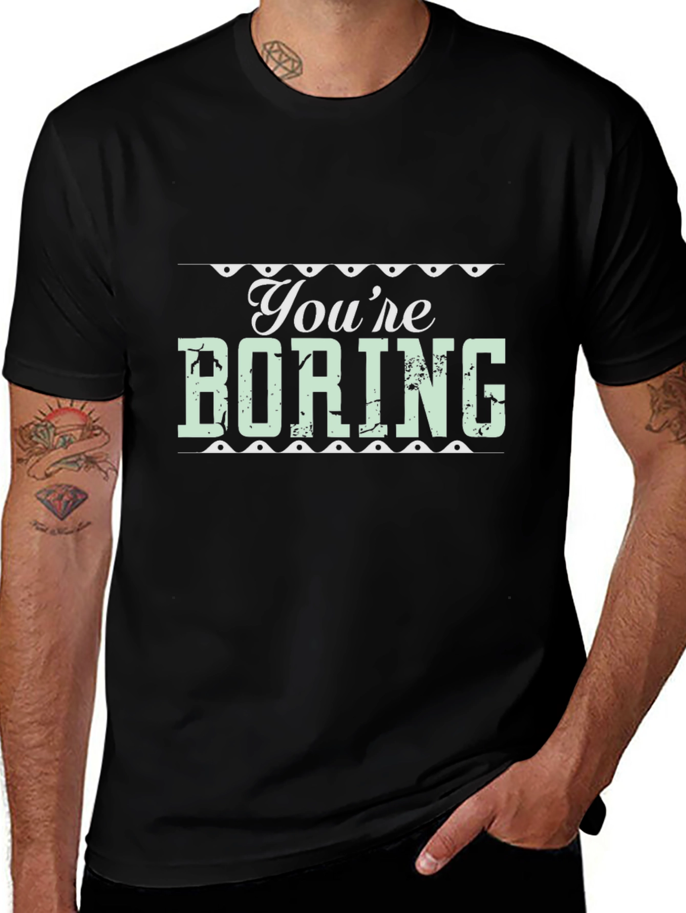 Youre Boring Graphic Tee - Black T-Shirt