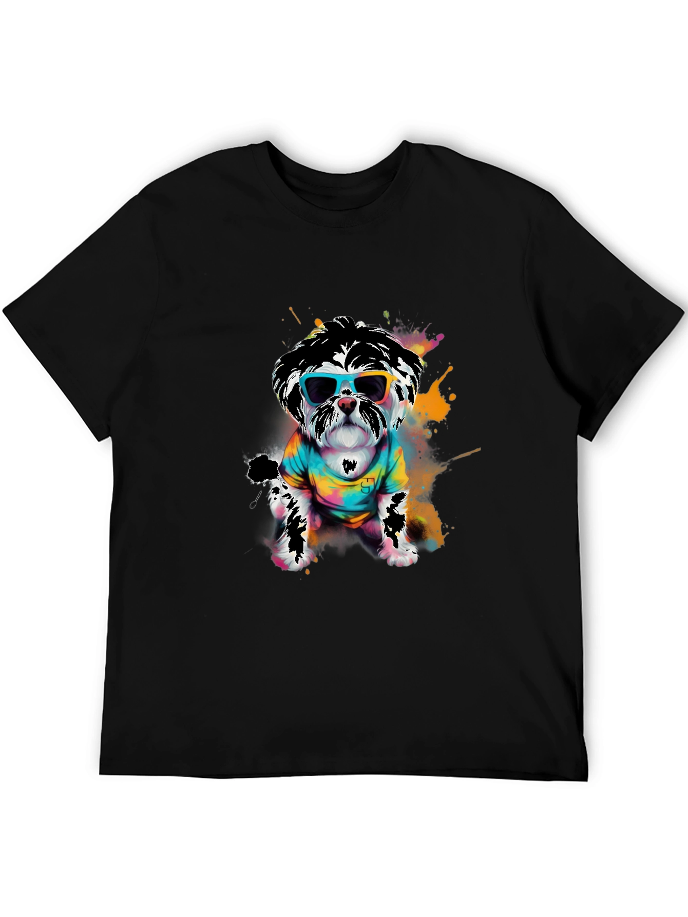 Cool Dog Graphic Tee - Funky Puppy Design
