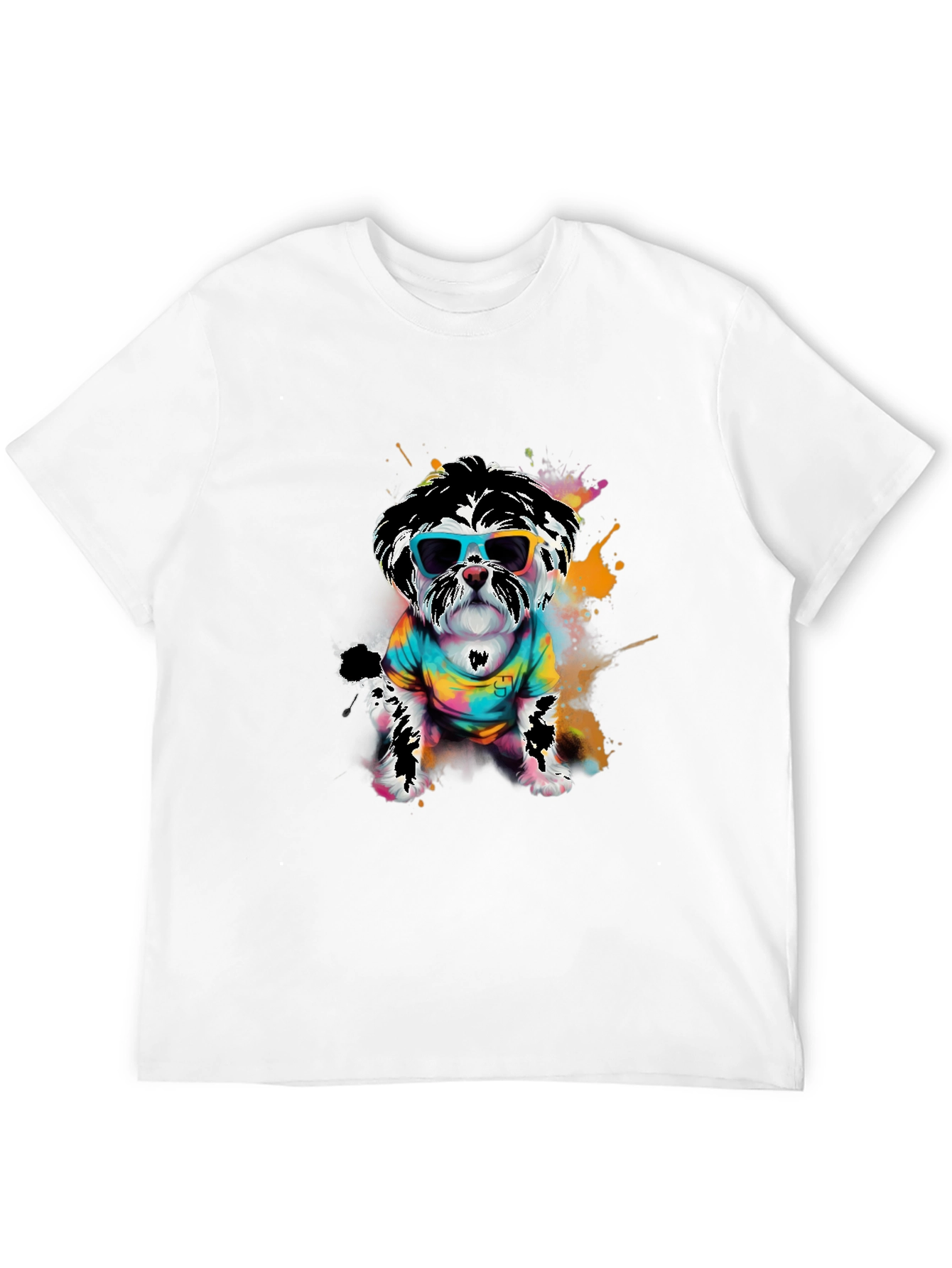 Cool Dog Graphic Tee - Funky Puppy Design